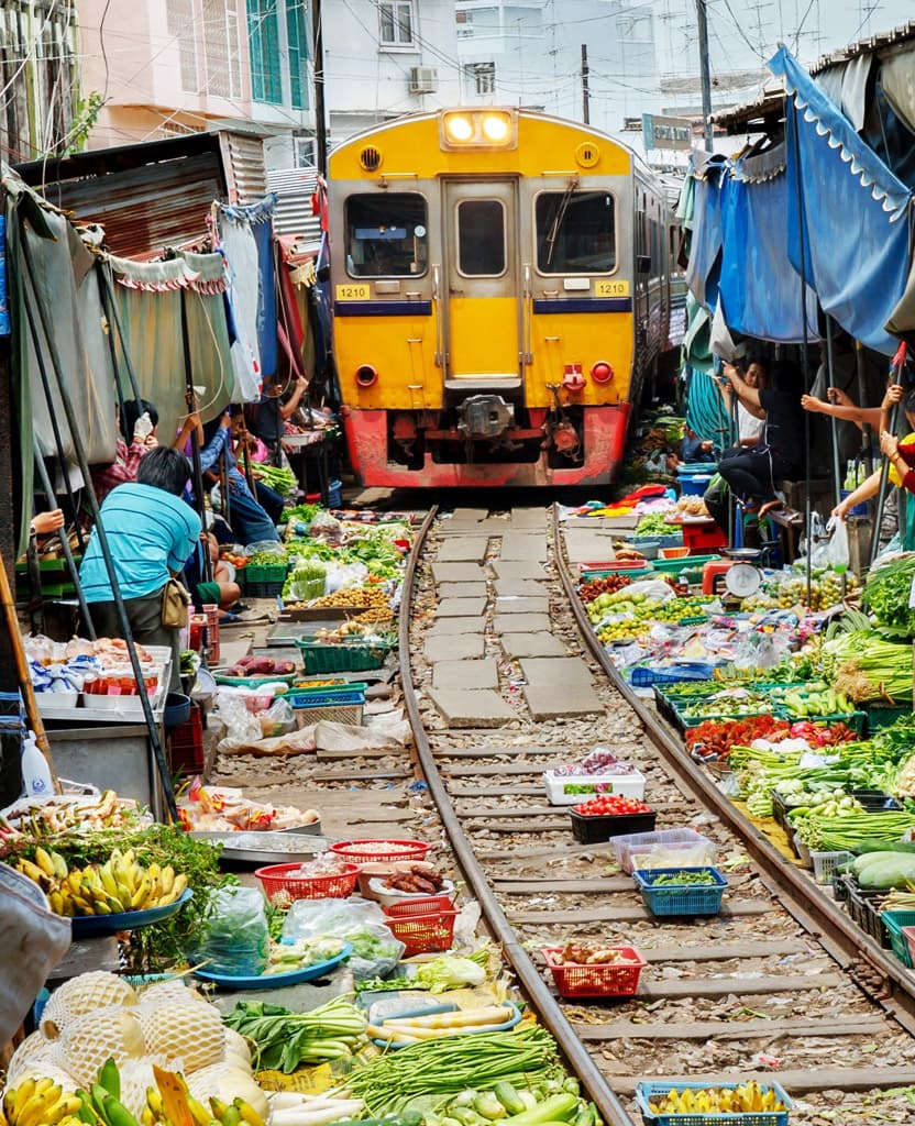 Maeklong Railway Market tours